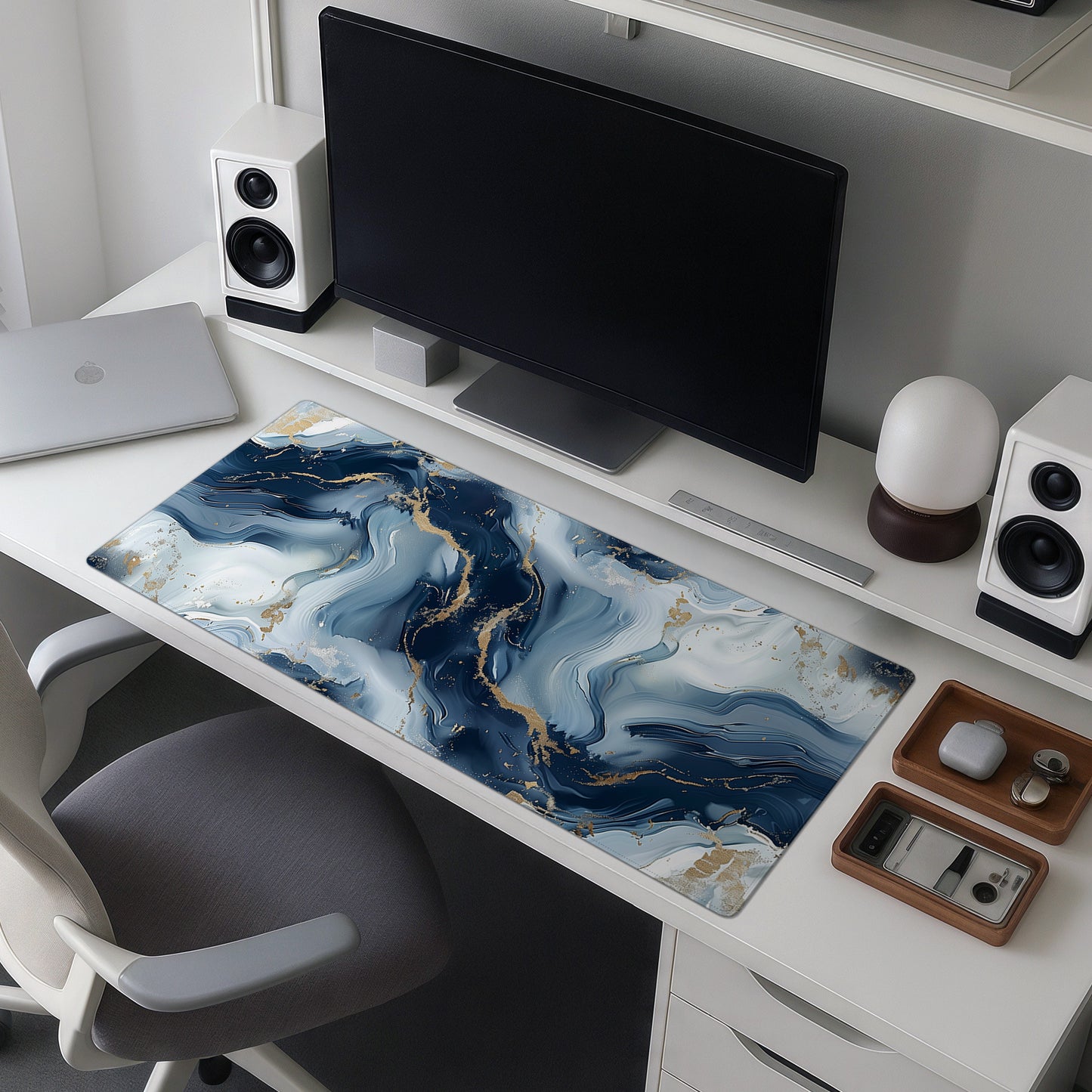 Blue and White Marble