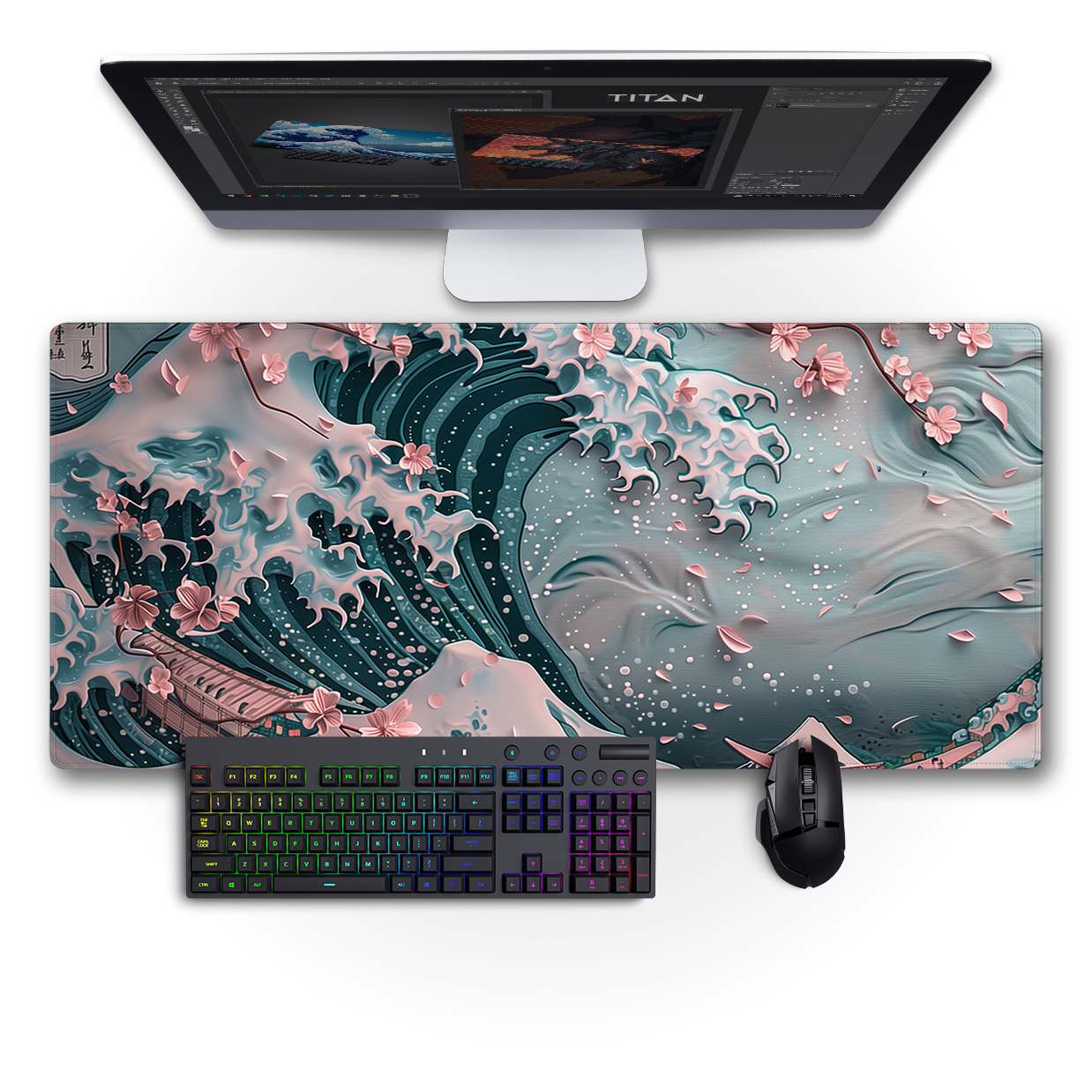 Sakura Wave Desk Mat — Pre-Order