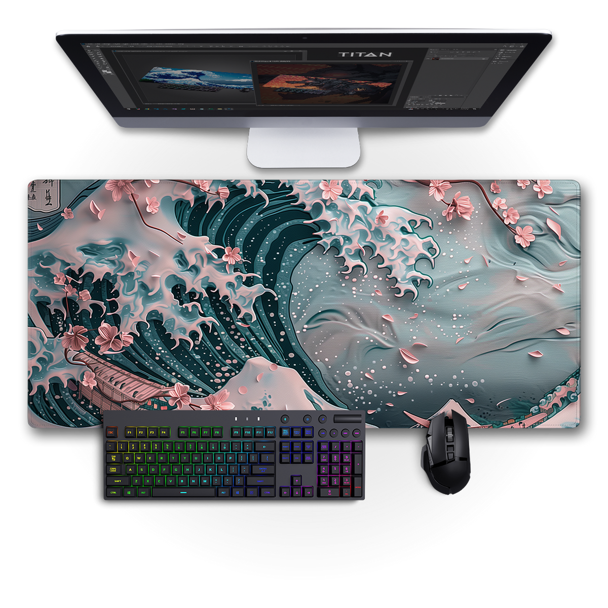 Sakura Wave Desk Mat