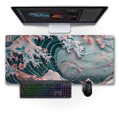 Sakura Wave Desk Mat — Pre-Order