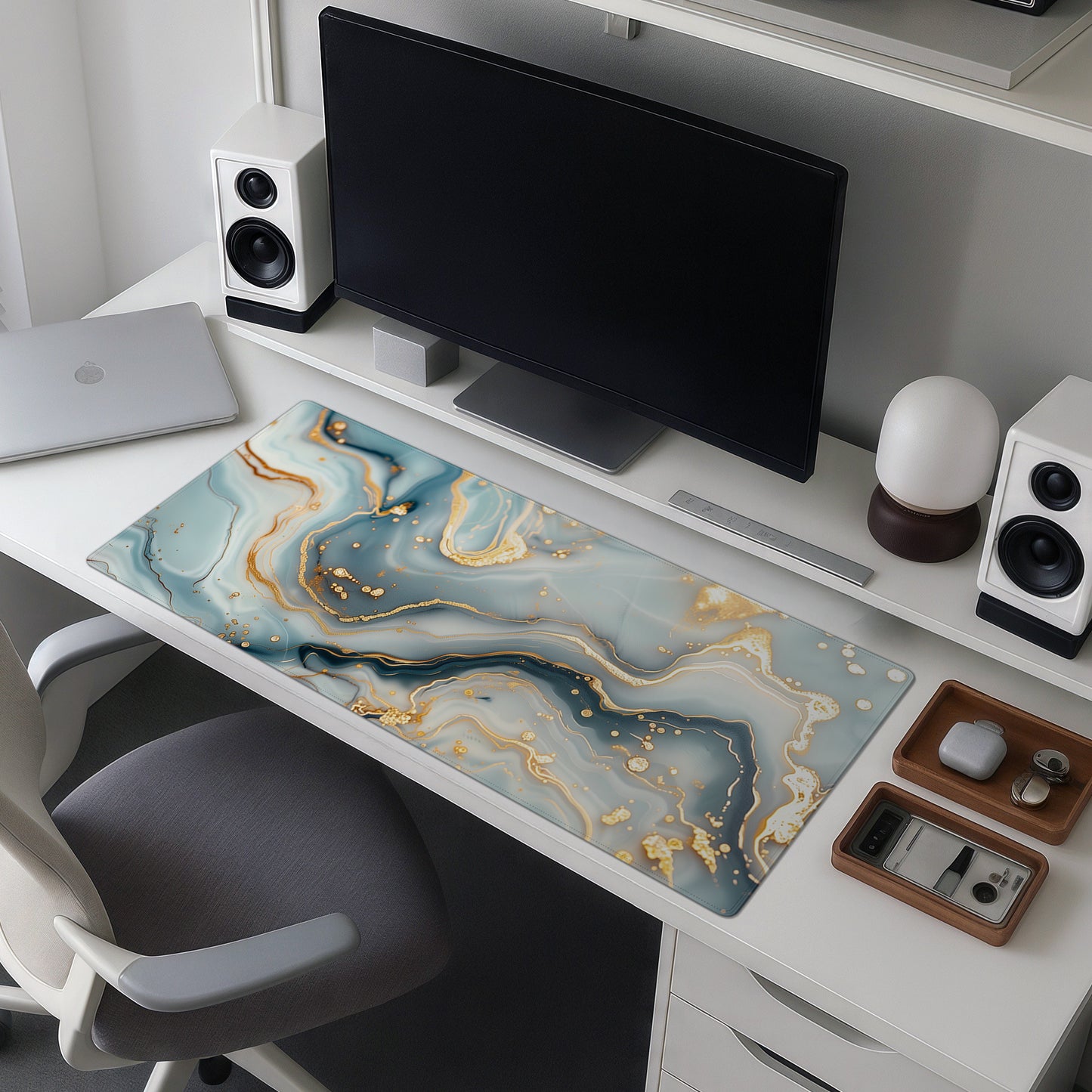 White and Gold Marble